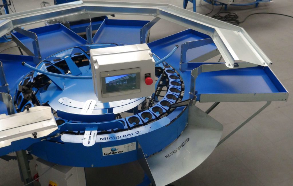 Minigram 2, round and compact weight grading machine PERFECT Van Wamel